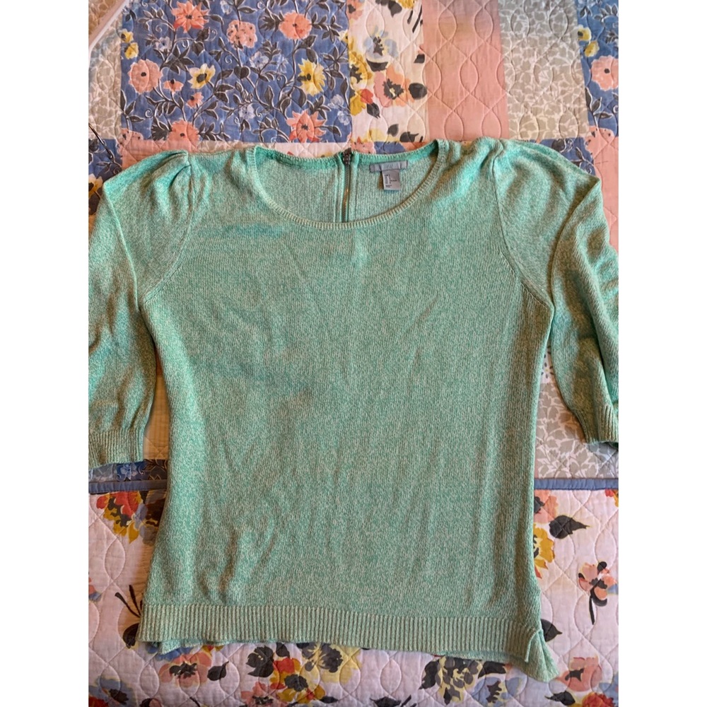 Mint Green 3/4 Sleeve Sweater